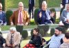 NC President Dr Farooq Abdullah chairing party-meeting on Saturday.