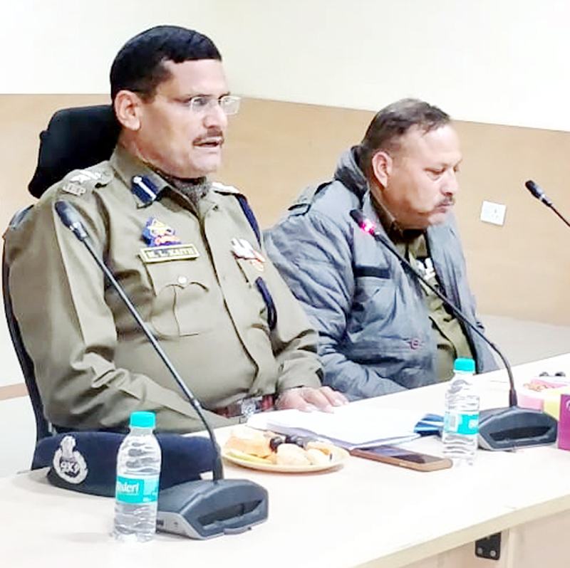 SSP Traffic Rural Jammu Mohan Lal Kaith at a meeting in Samba on Wednesday. SSP Traffic Rural Jammu Mohan Lal Kaith at a meeting in Samba on Wednesday.