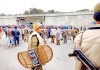 Youth protest at Lakhanpur in Kathua on Monday. -Excelsior/Pardeep