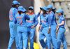 Players celebrating as Indian bowlers dished out a clinical effort to beat England by 66 runs in the first ODI on Friday.