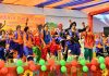 Students of Bhargava Public School performing during Annual Day of the School at Samba on Tuesday.