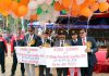 Advisor K Vijay Kumar along with DGP Dilbag Singh and other dignitaries declaring open 19th All India Police Band Competition in Jammu.