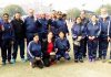 State's medal winners in National Masters Athletics Championship posing for a group photograph.