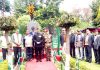 War veterans and others paying floral tributes to 2nd World War hero, Jemedar PS Chib in Akhnoor.