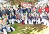 Students and faculty of Government PG College for Women Gandhi Nagar, posing after conclusion of a symposium at Manda Zoo in Jammu.