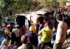 Ill-fated vehicle after accident near Kaldi area in District Udhampur.