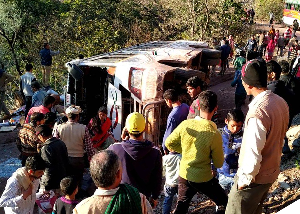 Ill-fated vehicle after accident near Kaldi area in District Udhampur. Ill-fated vehicle after accident near Kaldi area in District Udhampur.