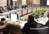 Advisor K Skandan chairing a meeting on Wednesday.