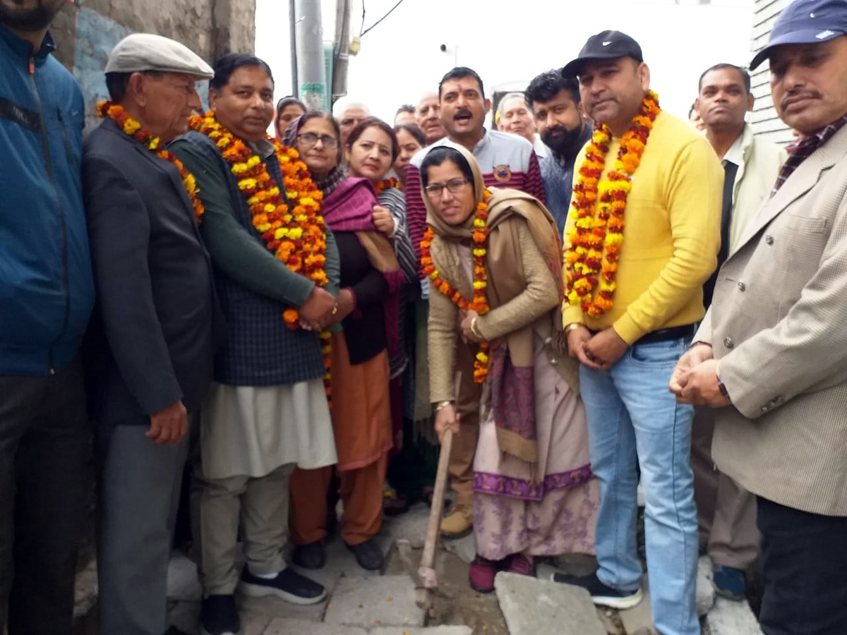 Former Minister, Sat Sharma kick starting developmental works in Krishna Nagar area on Wednesday. Former Minister, Sat Sharma kick starting developmental works in Krishna Nagar area on Wednesday.