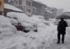 A view of snow clad Bhaderwah Bus Stand on Thursday. —Excelsior/Tilak Raj