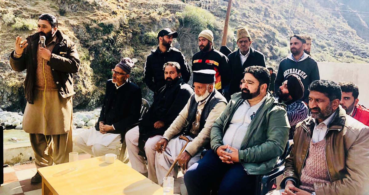 NC Youth Wing Provincial President Ajaz Jan addressing public meeting at Mandi in District Poonch. NC Youth Wing Provincial President Ajaz Jan addressing public meeting at Mandi in District Poonch.