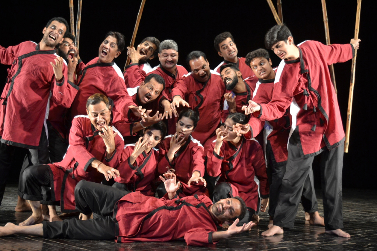 Natrang artists performing in Dogri play 'Mahabhoj'. Natrang artists performing in Dogri play 'Mahabhoj'.