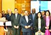 Union Minister Dr Jitendra Singh with the recipients of National e-Governance Awards, at New Delhi on Tuesday.