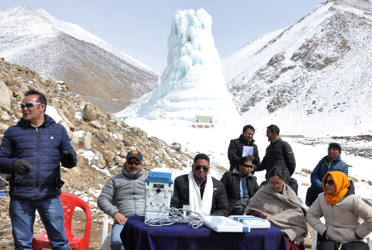 Officers and public representatives at an awareness programme held at Phuktse, Leh on Friday. Officers and public representatives at an awareness programme held at Phuktse, Leh on Friday.