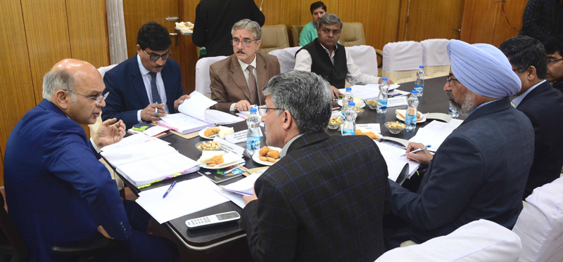 Advisor K K Sharma chairing a meeting in Jammu on Thursday. Advisor K K Sharma chairing a meeting in Jammu on Thursday.
