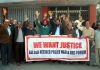 Non-Gazetted Police Pensioners during a protest at Jammu on Tuesday.—Excelsior/Rakesh