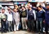 Locals protesting against shifting of proposed Degree College Ramgarh.