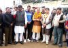 Former DyCM Kavinder Gupta kick-starting blacktopping of roads in Shanti Nagar area of Gandhi Nagar Constituency.