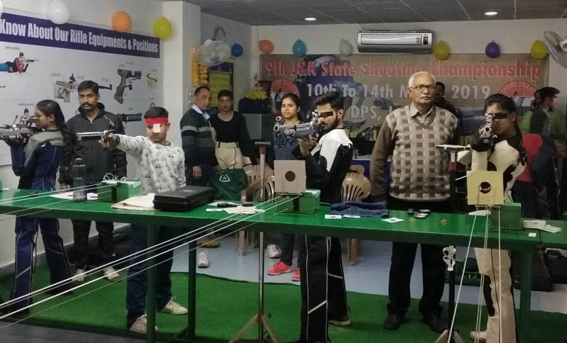 Shooters in action during 9th J&K State Shooting C'ship at DPS in Jammu. Shooters in action during 9th J&K State Shooting C'ship at DPS in Jammu.