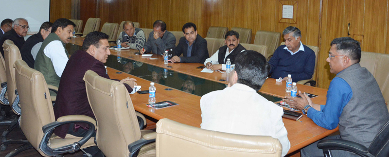 Chief Electoral Officer, Shailendra Kumar chairing a meeting in Jammu on Wednesday. Chief Electoral Officer, Shailendra Kumar chairing a meeting in Jammu on Wednesday.