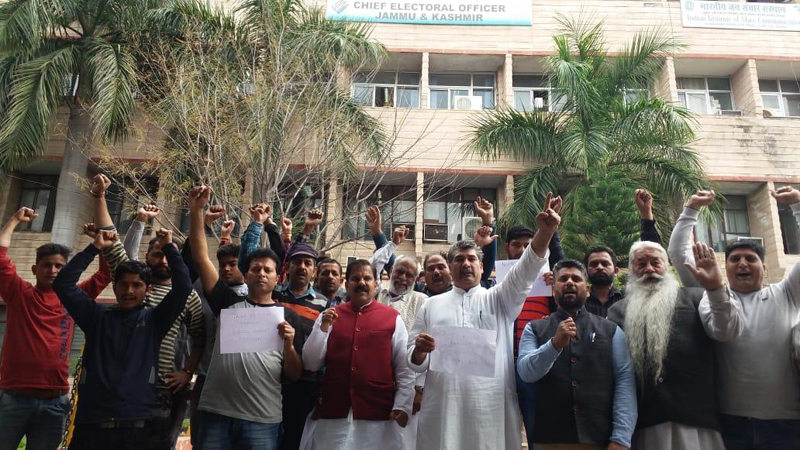 NPP activists protesting on Tuesday. NPP activists protesting on Tuesday.