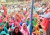 Union Minister Dr Jitendra Singh conducting a series of Panchayat-level election meetings at various spots in the Reasi Assembly segment, on Saturday.