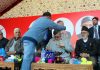 NC leader and former CM Omar Abdullah during a party function on Monday.