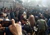 Shah Faesal meeting people at Kupwara on Monday.