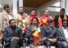 JKPCC chief G A Mir addressing a press conference in Srinagar. —Excelsior/Shakeel