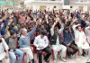 DSS leader Ch Lal Singh addressing public rally in Mahore.