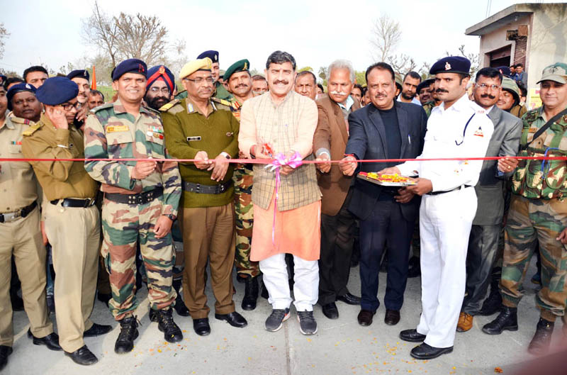 MP Jugal Kishore Sharma inaugurating Dhok bridge in Akhnoor on Friday. MP Jugal Kishore Sharma inaugurating Dhok bridge in Akhnoor on Friday.