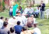 NPP leaders during an election meeting at village Mawa in Samba district on Wednesday.