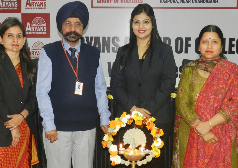 Director, Aryans Group along with others lighting ceremonial lamp to inaugurate a workshop in Rajpura. Director, Aryans Group along with others lighting ceremonial lamp to inaugurate a workshop in Rajpura.