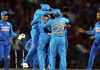 Indian players celebrating victory against Australia in the 2nd ODI at Nagpur on Tuesday.