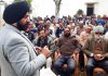 DCC president Samba Manjit Singh at a meeting in Vijaypur on Friday.