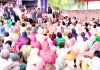 MP, Jugal Kishore Sharma addressing a public meeting in Sumb on Sunday.