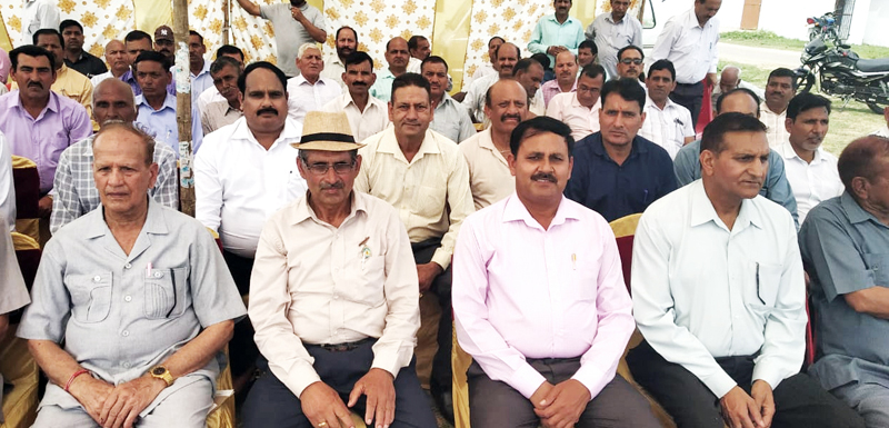 Ex-servicemen of Towering Twelfth Dogra Regiment during a meeting at Bawe-da-Talab in Jammu. Ex-servicemen of Towering Twelfth Dogra Regiment during a meeting at Bawe-da-Talab in Jammu.