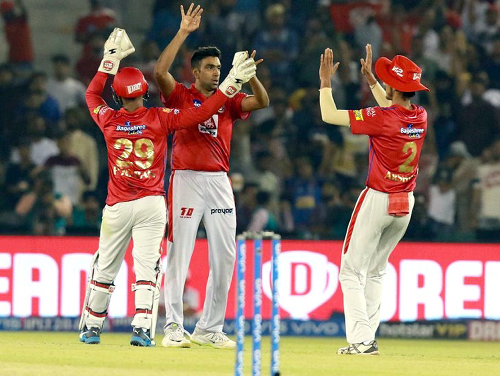 Kings XI Punjab bowlers celebrating victory against Rajasthan Royals in IPL 2019 at Mohali on Tuesday. Kings XI Punjab bowlers celebrating victory against Rajasthan Royals in IPL 2019 at Mohali on Tuesday.