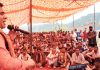 BJP State president, Ravinder Raina addressing a public meeting at Mongri on Friday.