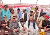 Dr Karan Singh addressing an election rally at Udhampur on Monday.