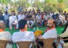 Former Minister Bali Bhagat and others during a meeting in Raipur-Domana Assembly segment.
