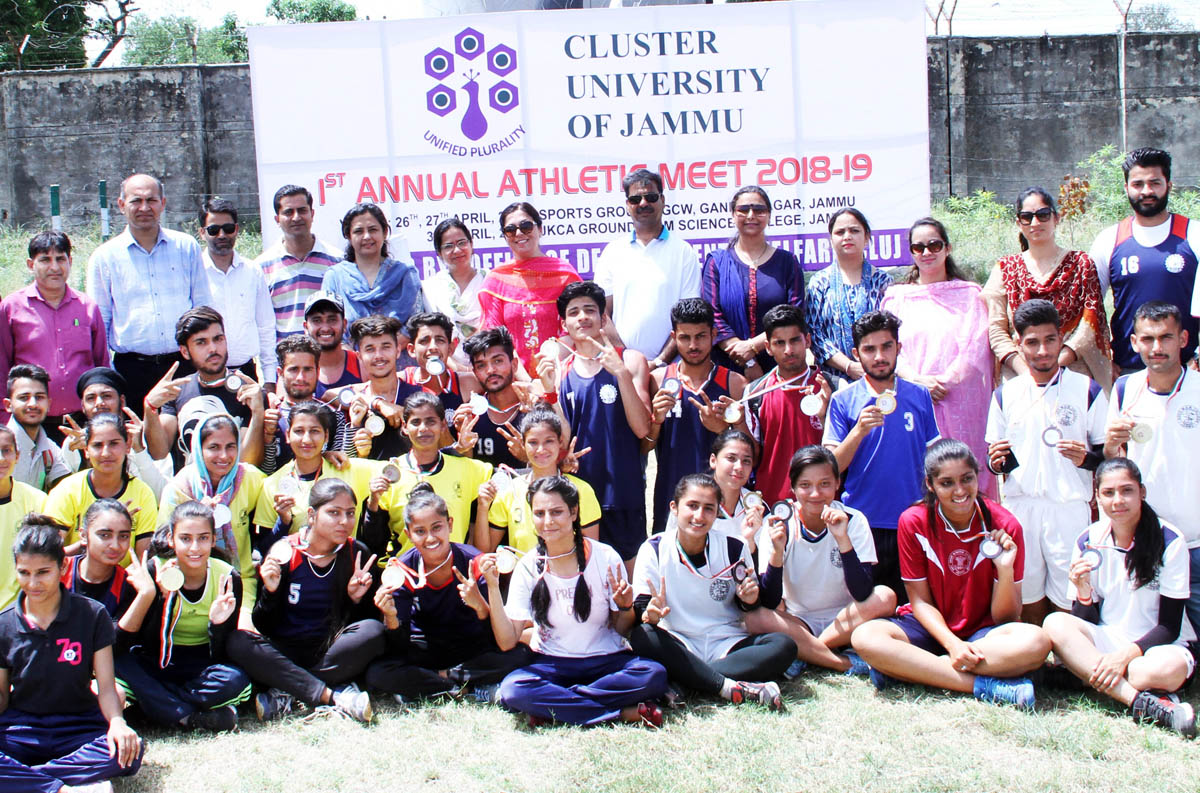 Players posing along with officials on day-2 of CUJ's Annual Athletic Meet. Players posing along with officials on day-2 of CUJ's Annual Athletic Meet.
