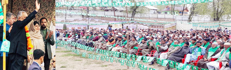PDP president Mehbooba Mufti addressing a rally in Kulgam on Sunday. PDP president Mehbooba Mufti addressing a rally in Kulgam on Sunday.