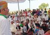 Congress candidate Vikramaditya Singh addressing a public meeting in Kathua on Monday.
