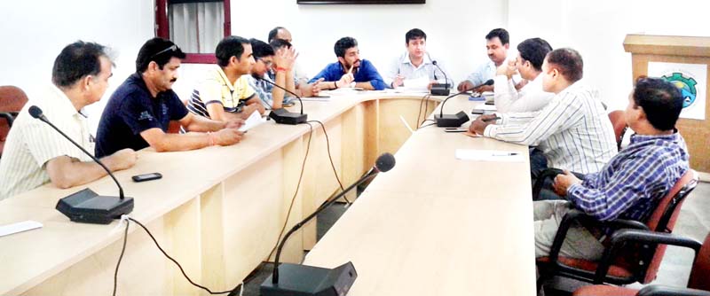 Members of SKUAST-TAJ during a meeting at Jammu on Friday. Members of SKUAST-TAJ during a meeting at Jammu on Friday.