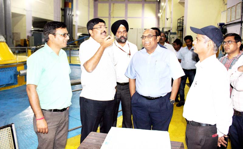 Executive Director, NHPC Ltd. S.K Dubey during his visit to Salal Power House, Jyotipuram. Executive Director, NHPC Ltd. S.K Dubey during his visit to Salal Power House, Jyotipuram.