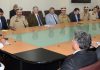 Governor Satya Pal Malik chairing meeting at Civil Secretariat Srinagar on Monday.