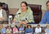 Secretary Rural Development, Sheetal Nanda chairing a meeting in Jammu on Thursday.
