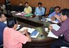 Divisional Commissioner Jammu Sanjeev Verma chairing a meeting on Saturday.