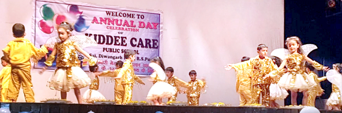 Children in colourful attires presenting cultural item while celebrating Annual Day at Teacher Bhawan, Gandhi Nagar in Jammu on Tuesday. Children in colourful attires presenting cultural item while celebrating Annual Day at Teacher Bhawan, Gandhi Nagar in Jammu on Tuesday.
